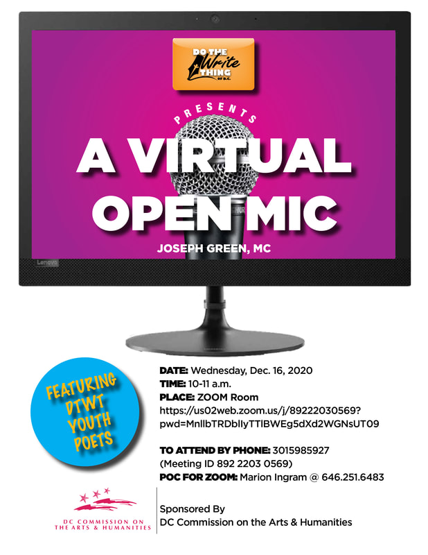 A virtual open mic featuring the youth poets